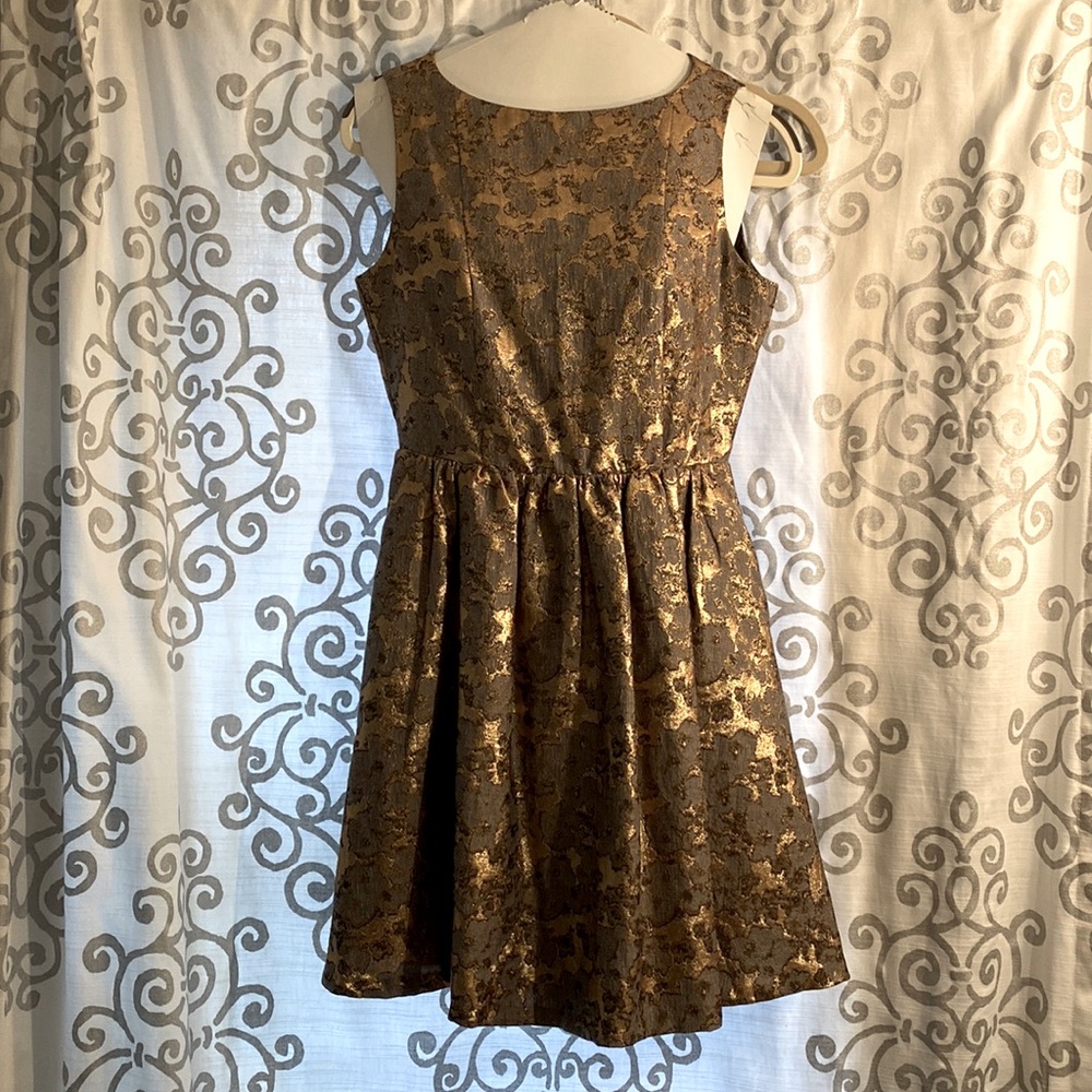 Beautiful gold and brown mini dress